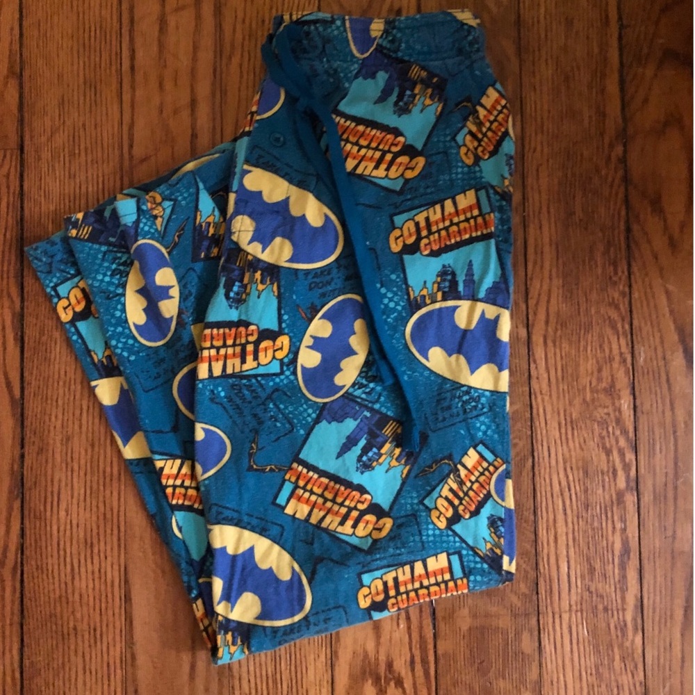 Men’s size Medium Batman Pajama pants green/yellow
